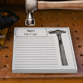 Hammer it out Fix it Chore List Monogram Notitieblok