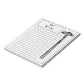 Hammer it out Fix it Chore List Monogram Notitieblok (Linkerzijde)