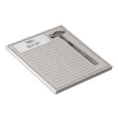 Hammer it out Fix it Handy Man Chore List Monogram Notitieblok (Schuin)