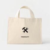 Hammer Moersleutel Ingenuity zwart Mini Tote Bag (Voorkant)