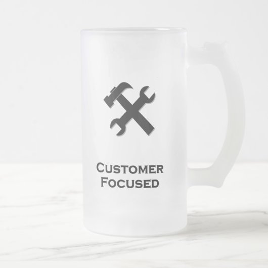 Hammer Moersleutel Klantgericht zwart Matglas Bierpul (Rechts)