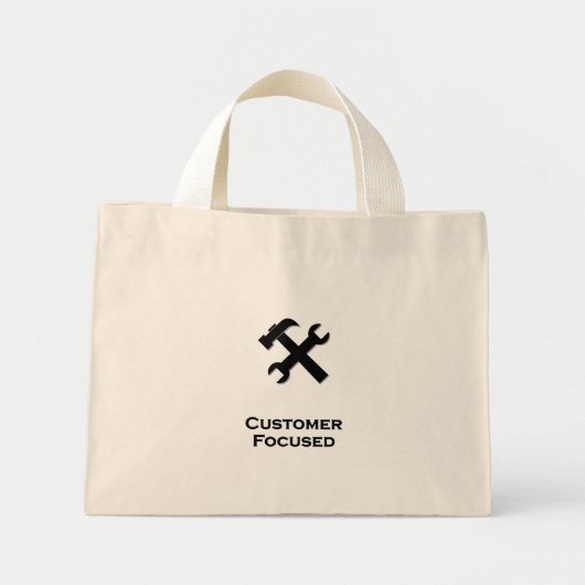 Hammer Moersleutel Klantgericht zwart Mini Tote Bag (Voorkant)