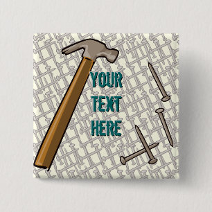 Hammer & Nails Button