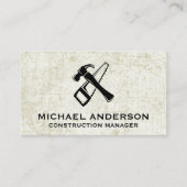 Hammer Saw | Grunge-achtergrond Visitekaartje (Voorkant)