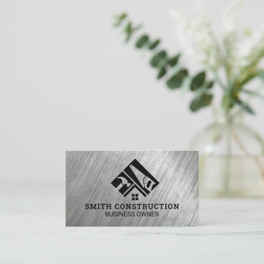 Hammer Saw Home Renovaties | Kleur Visitekaartje (Staand voorkant)