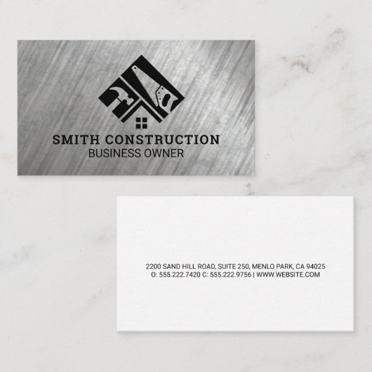 Hammer Saw Home Renovaties | Kleur Visitekaartje (Voorkant / Achterkant)