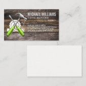 Hammer Screw | Zauw | Houten planken Visitekaartje (Voorkant / Achterkant)