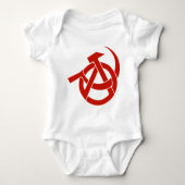 HAMMER SICKLE ANARCHY LOGO ROMPER (Voorkant)