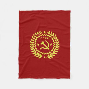 Hammer & Sickle CCCP Badge Blankets Fleece Deken