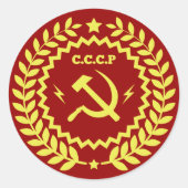 Hammer & Sickle CCCP Badge Stickers (Voorkant)
