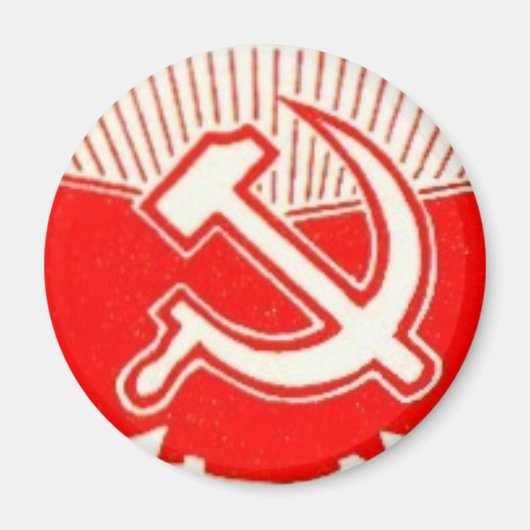 Hammer, Sickle en Red Flags Magneet (Voorkant)
