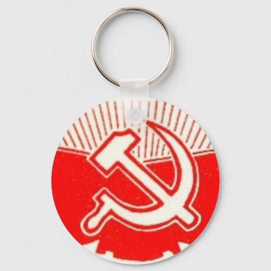 Hammer, Sickle en Red Flags Sleutelhanger (Voorkant)