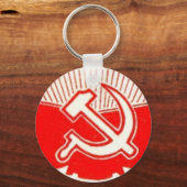 Hammer, Sickle en Red Flags Sleutelhanger (Voorkant)