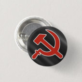 Hammer & Sickle Ronde Button 3,2 Cm (Voorkant /achterkant)