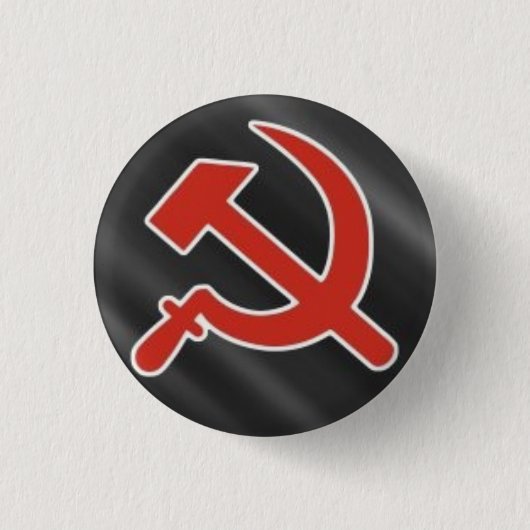 Hammer & Sickle Ronde Button 3,2 Cm (Voorkant)