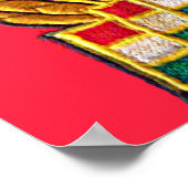 Hammer, Sickle, Sovjetster en Hongaarse vlag Poster (Hoek)