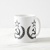 Hammer Sickle Star Symbool Icon Bold Revolutionair Koffiemok (Voorkant rechts)