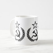 Hammer Sickle Star Symbool Icon Bold Revolutionair Koffiemok (Voorkant links)