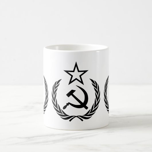 Hammer Sickle Star Symbool Icon Bold Revolutionair Koffiemok (Center)