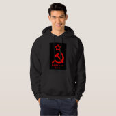 Hammer & sikkelshirt hoodie (Voorkant volledig)