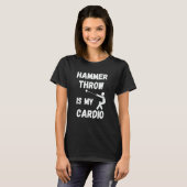 Hammer Throw Is My Cardio Retro Hammer Throw T-shirt (Voorkant volledig)