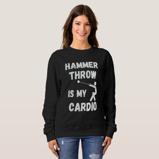 Hammer Throw Is My Cardio Retro Hammer Throw Trui (Voorkant volledig)