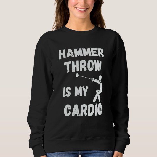 Hammer Throw Is My Cardio Retro Hammer Throw Trui (Voorkant)