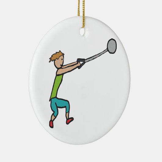 Hammer Throw Keramisch Ornament (Rechts)