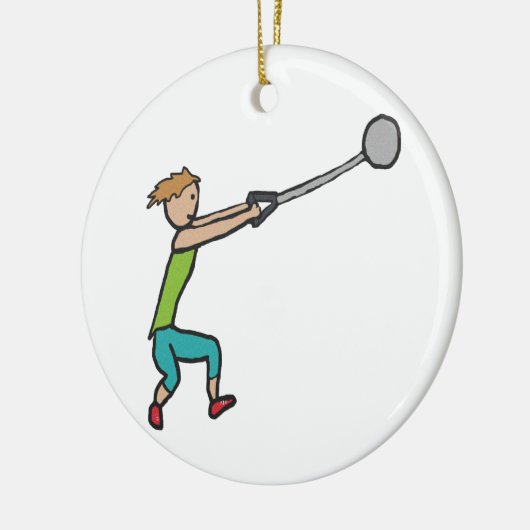 Hammer Throw Keramisch Ornament (Links)