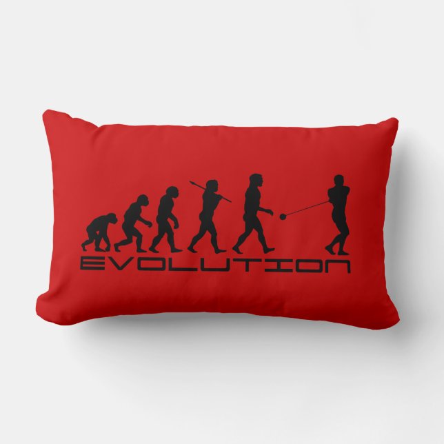Hammer Throw Sport Evolution Art Kussen (Voorkant)