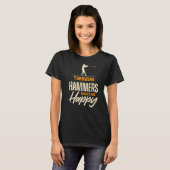Hammer Throwing Happy Throw Thrower Track Field Ap T-shirt (Voorkant volledig)