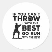 hammer throwing ronde sticker (Voorkant)