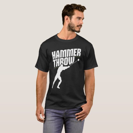 Hammer Throwing Throw Thrower Track Field Athletic T-shirt (Voorkant volledig)