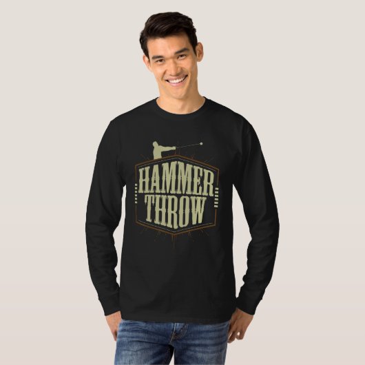 Hammer Throwing Throw Thrower Track Field Athletic T-shirt (Voorkant volledig)