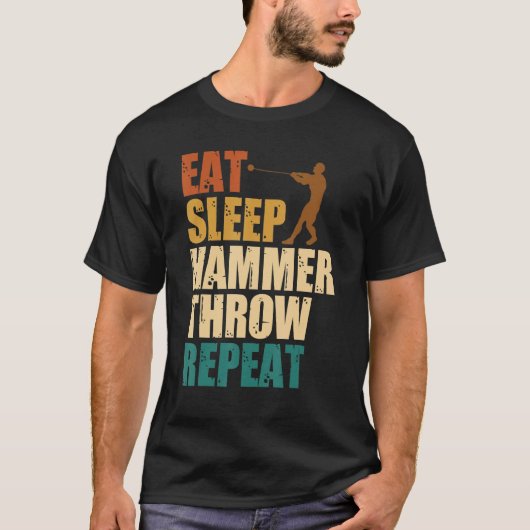 Hammer Throwing Thrower Track Field Athletic T-shirt (Voorkant)