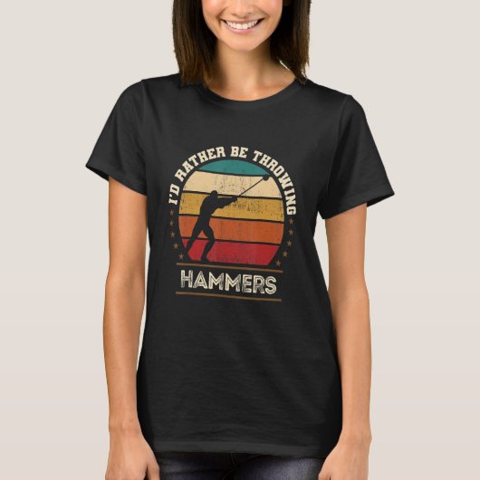 Hammer Throwing Thrower Track Field Athletic T-shirt (Voorkant)