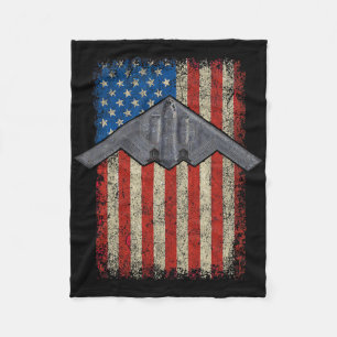 Hammer Time Stealth B-2 Militair Middennacht Vlieg Fleece Deken