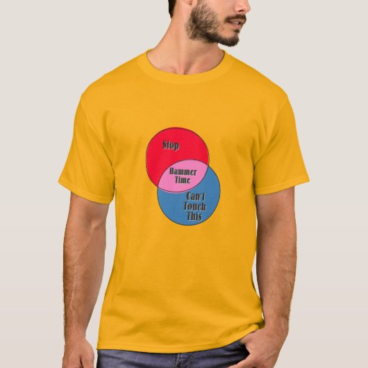 Hammer Time Stop kan dit vinndiagram niet aanraken T-shirt (Voorkant)