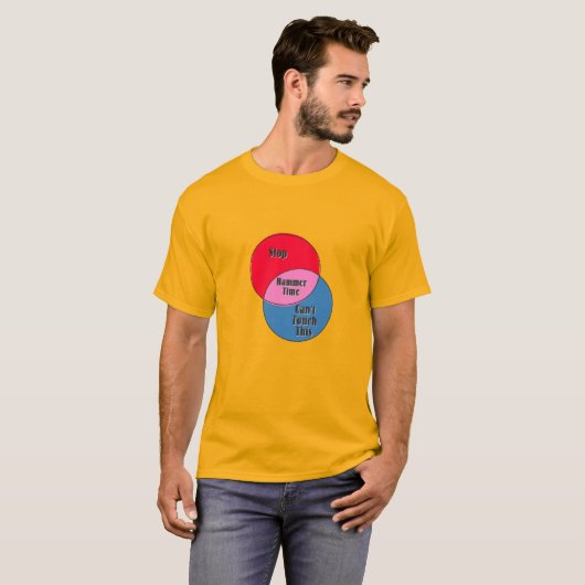 Hammer Time Stop kan dit vinndiagram niet aanraken T-shirt (Voorkant volledig)