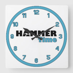 Hammer Time Vierkante Klok
