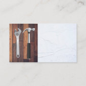 Hammer WFrench | Houten planken Visitekaartje (Achterkant)