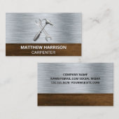 Hammer WFrench Icon | Metaalhout Visitekaartje (Voorkant / Achterkant)