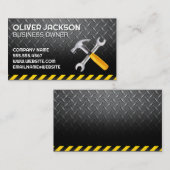 Hammer WFrench Logo | Bouw | Staal Visitekaartje (Voorkant / Achterkant)