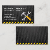 Hammer WFrench Logo | Koolstofvezel Visitekaartje (Voorkant / Achterkant)