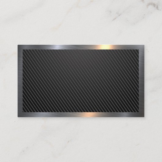 Hammer WFrench Logo | Metaal | Koolstofvezel Visitekaartje (Achterkant)