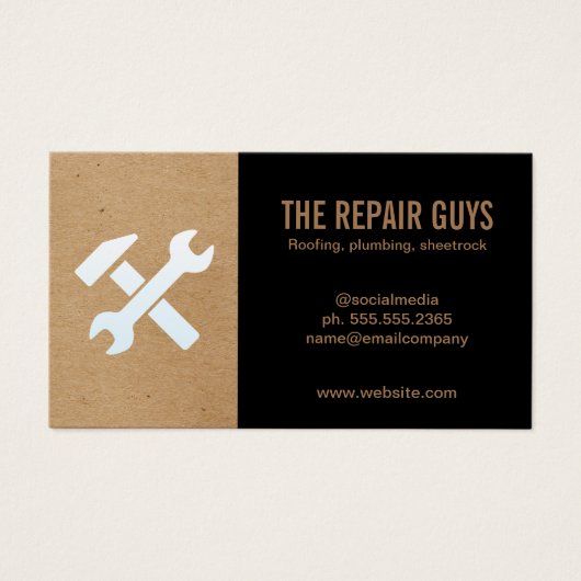 Hammer WFrench | Reparatie van het vliegtuig Visitekaartje (Voorkant)