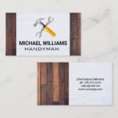 Hammer WFrench | Spackle | Hout Visitekaartje (Voorkant / Achterkant)