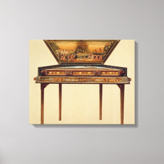 Hammered dulcimer in een geverfde soundbox, 18 cen canvas afdruk (Voorkant)