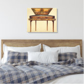 Hammered dulcimer in een geverfde soundbox, 18 cen canvas afdruk (Insitu (Slaapkamer))