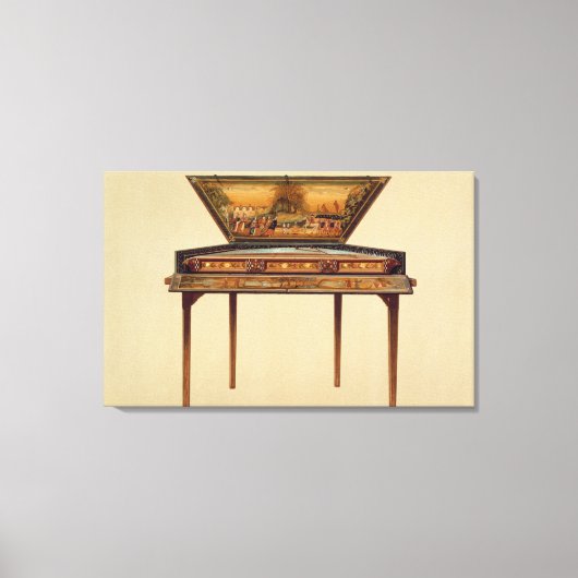 Hammered dulcimer in een geverfde soundbox, 18 cen canvas afdruk (Voorkant)